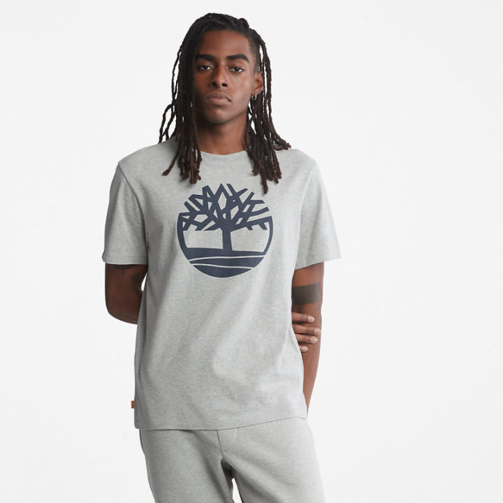 T-shirt logo Timberland poitrine coton biologique