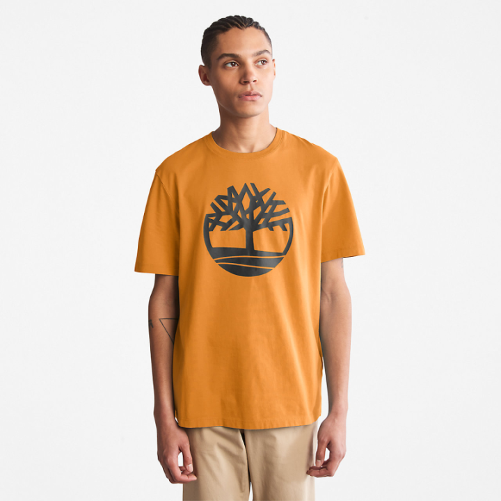 T-shirt logo Timberland poitrine coton biologique