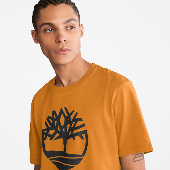 T-shirt logo Timberland poitrine coton biologique