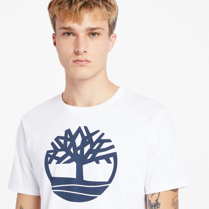 T-shirt logo Timberland poitrine coton biologique