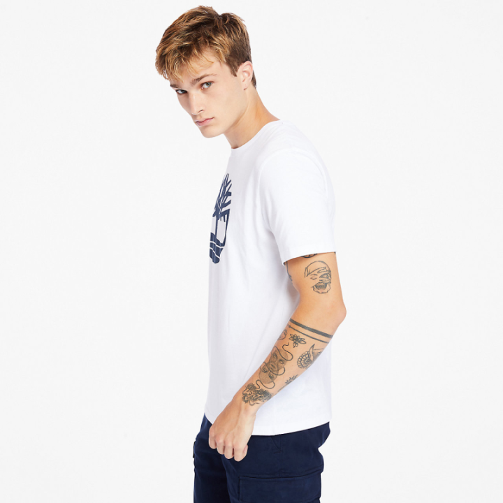T-shirt logo Timberland poitrine coton biologique