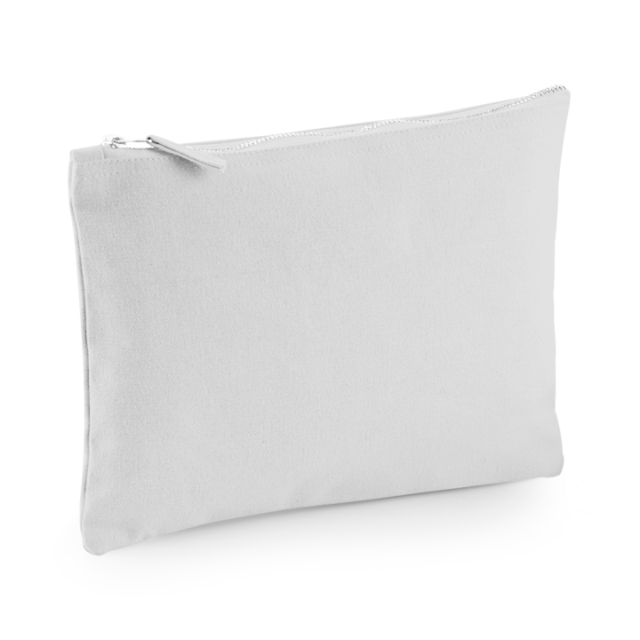 Pochette en toile de coton brossé