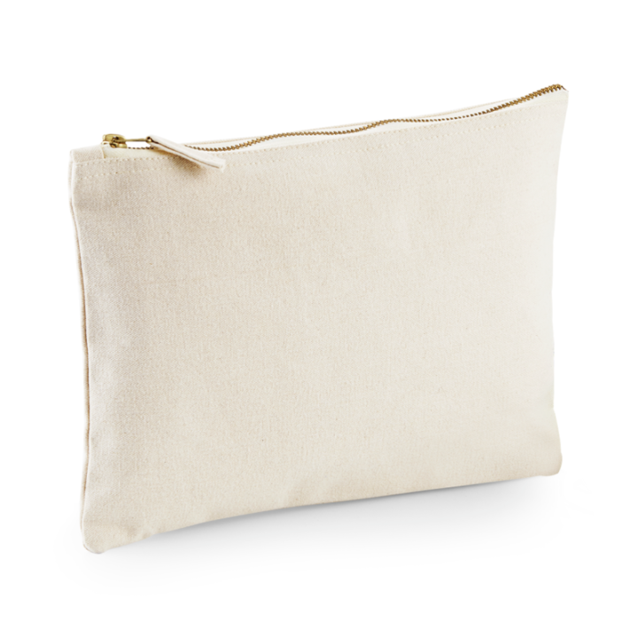 Pochette en toile de coton brossé