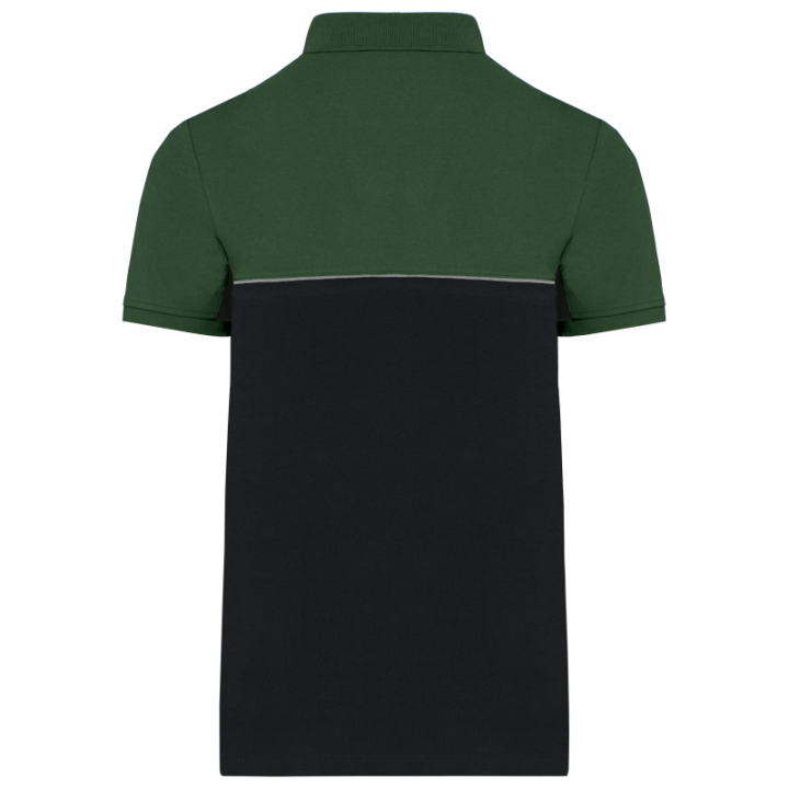 Polo bicolore écoresponsable manches courtes unisexe