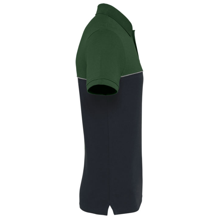 Polo bicolore écoresponsable manches courtes unisexe