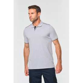 Polo daytoday contrasté manches courtes homme