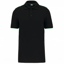 Polo daytoday contrasté manches courtes homme (2)