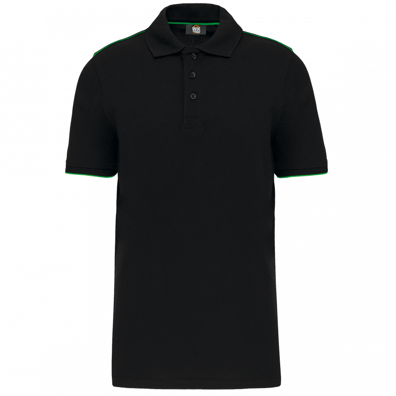 Polo daytoday contrasté manches courtes homme