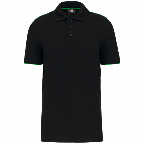 Polo daytoday contrasté manches courtes homme