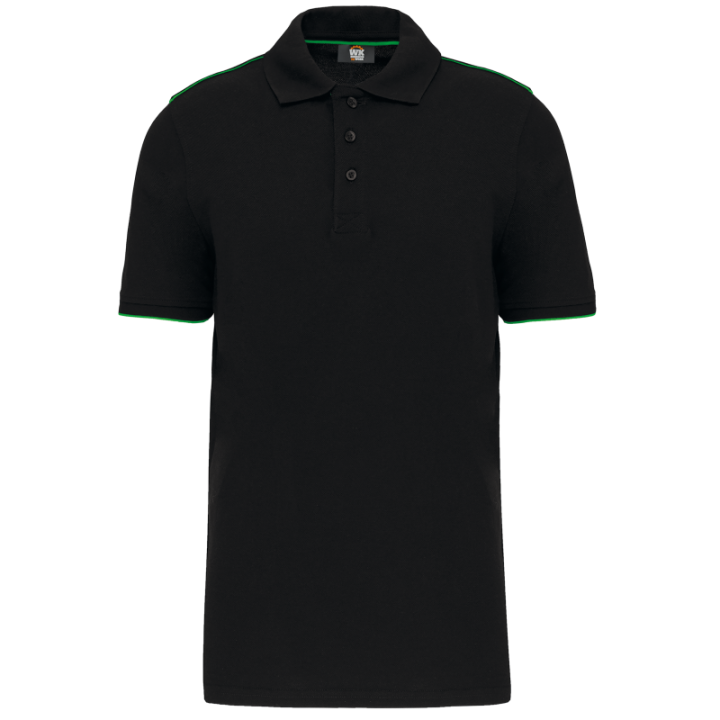 Polo daytoday contrasté manches courtes homme