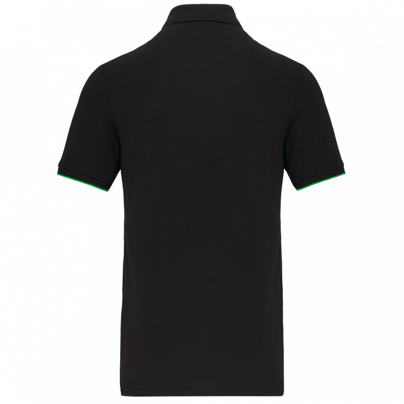 Polo daytoday contrasté manches courtes homme