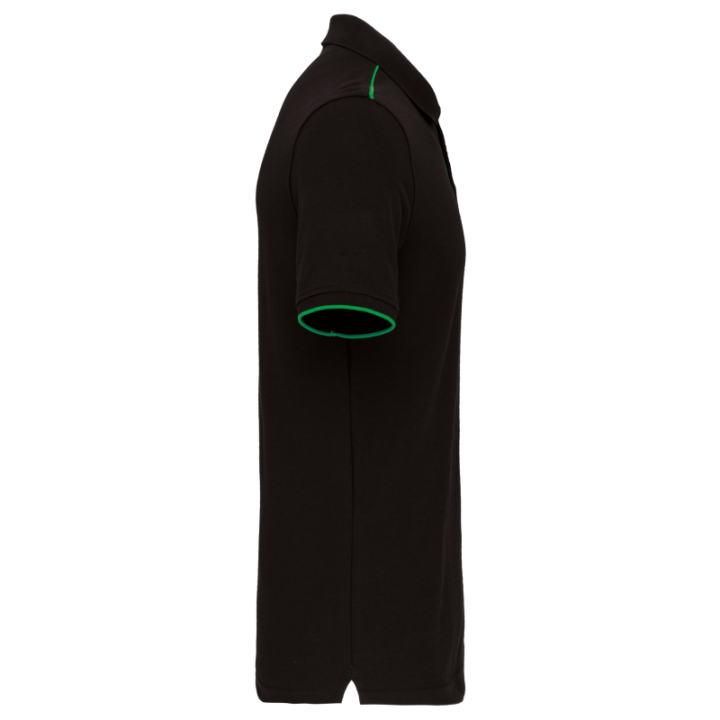 Polo daytoday contrasté manches courtes homme