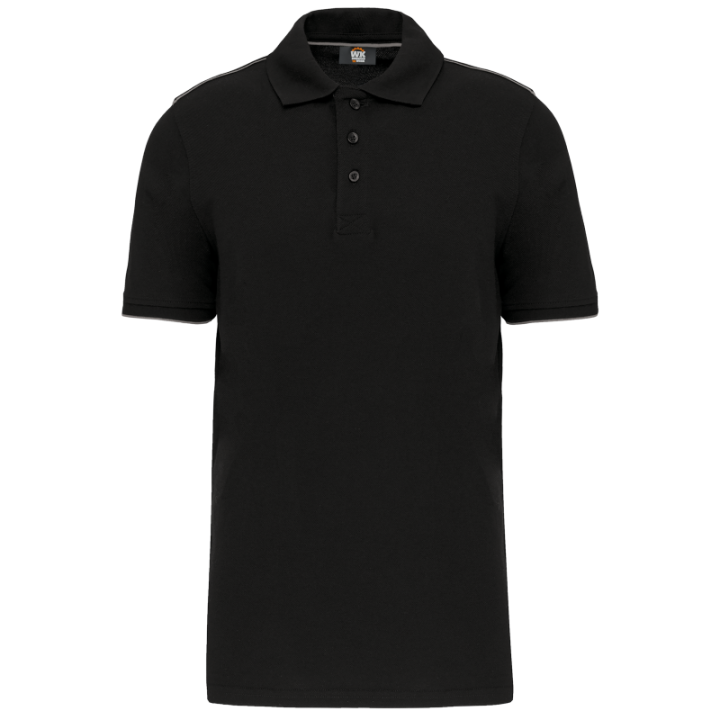 Polo daytoday contrasté manches courtes homme