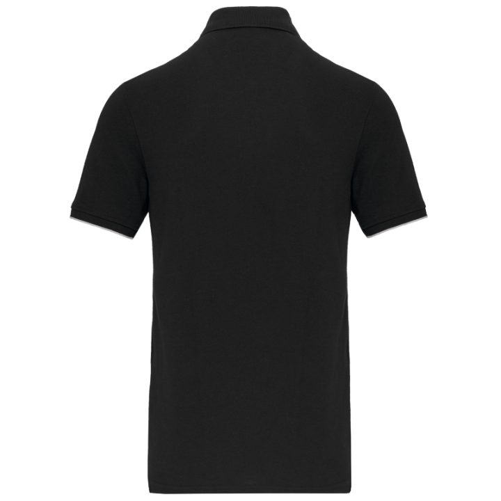 Polo daytoday contrasté manches courtes homme