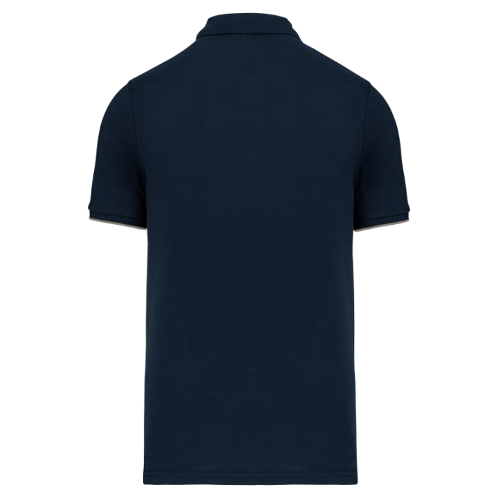 Polo daytoday contrasté manches courtes homme