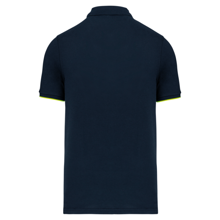 Polo daytoday contrasté manches courtes homme