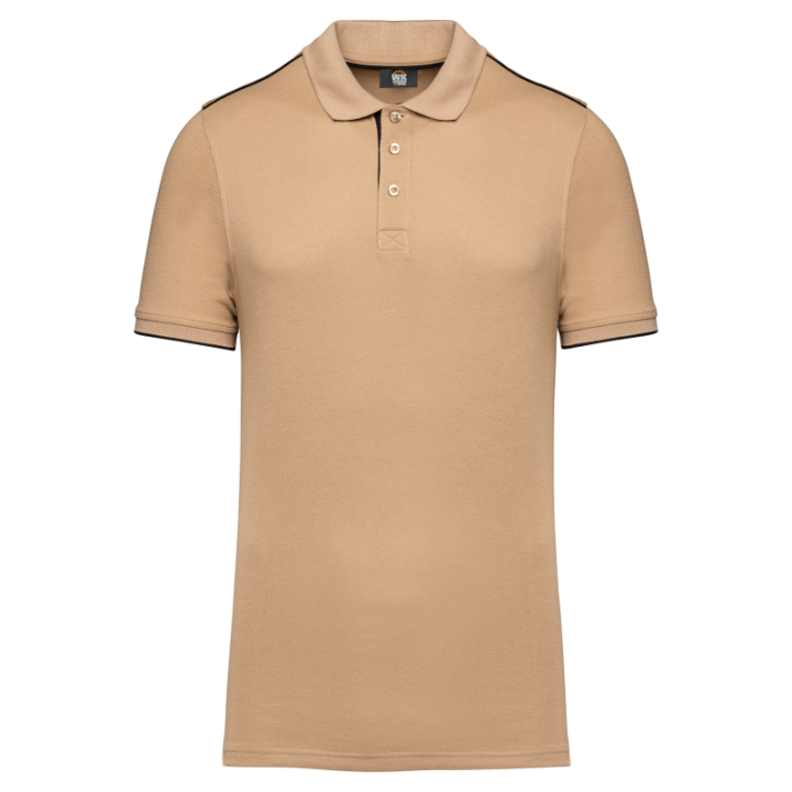Polo daytoday contrasté manches courtes homme