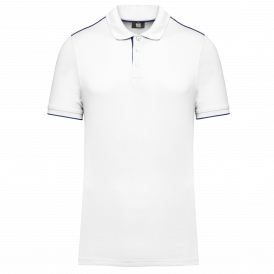 Polo daytoday contrasté manches courtes homme