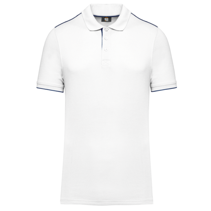 Polo daytoday contrasté manches courtes homme
