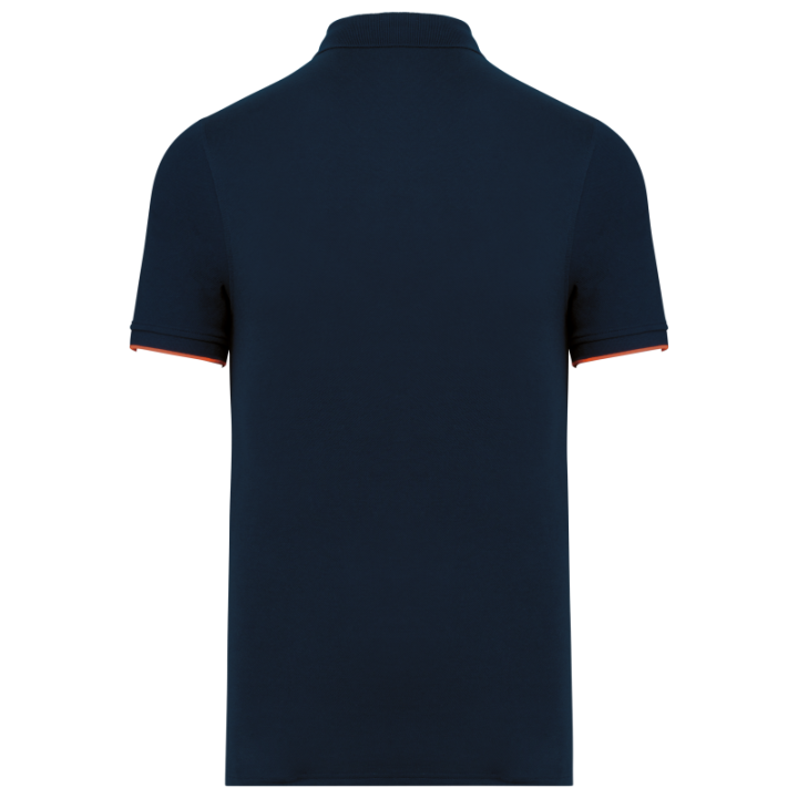Polo daytoday contrasté manches courtes homme