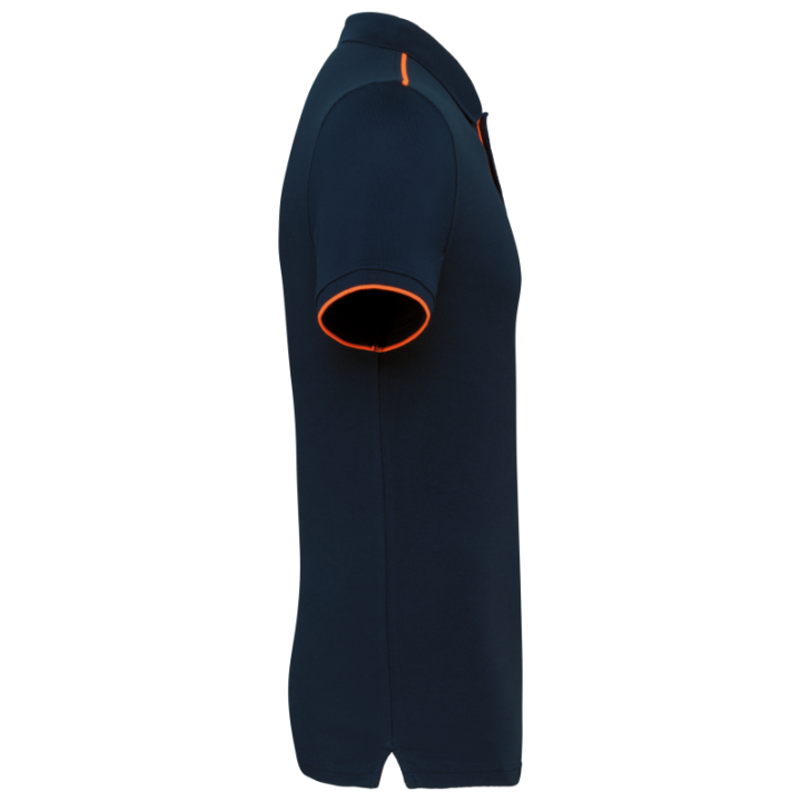 Polo daytoday contrasté manches courtes homme