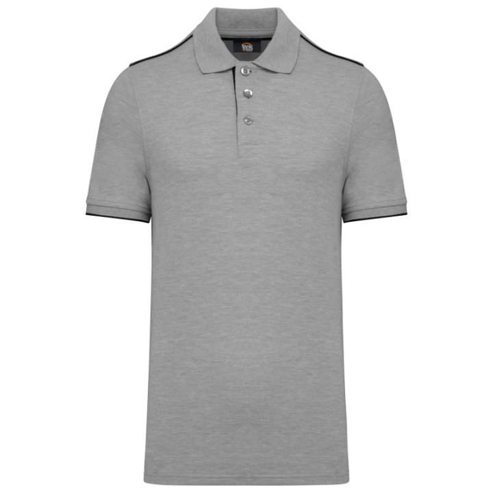 Polo daytoday contrasté manches courtes homme