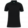 Polo daytoday contrasté manches courtes femme