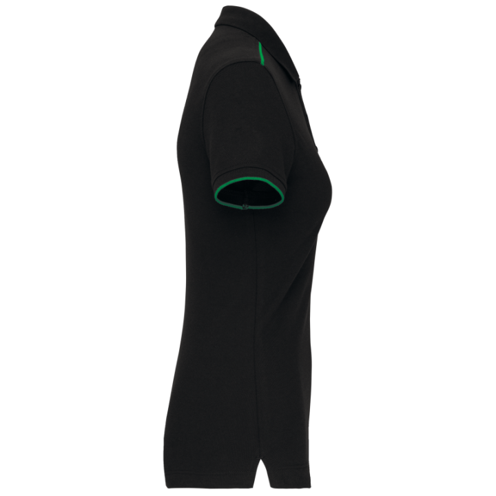 Polo daytoday contrasté manches courtes femme