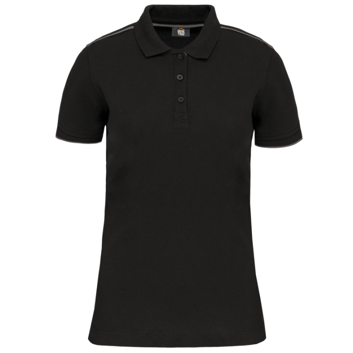 Polo daytoday contrasté manches courtes femme