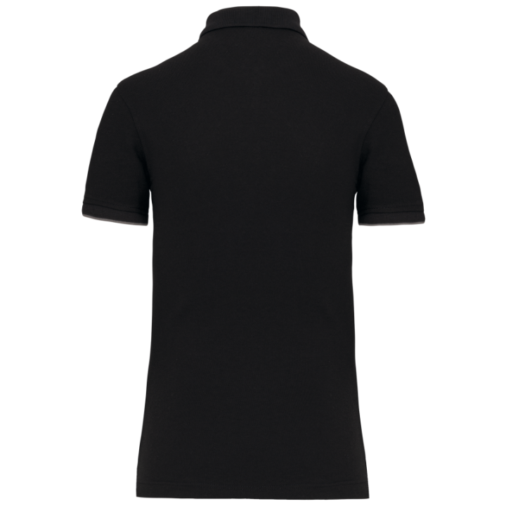 Polo daytoday contrasté manches courtes femme