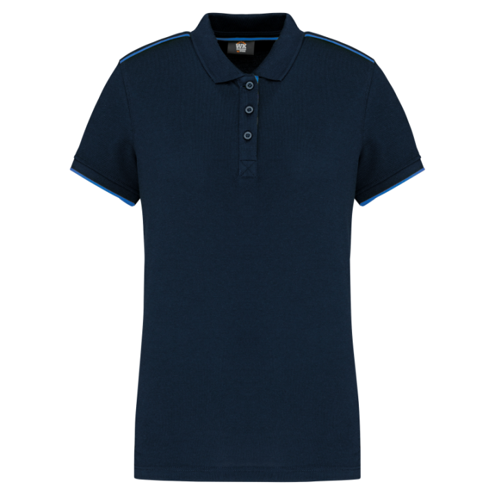 Polo daytoday contrasté manches courtes femme