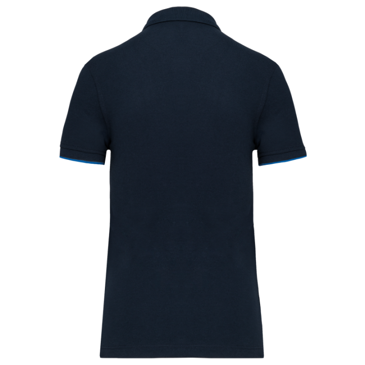 Polo daytoday contrasté manches courtes femme