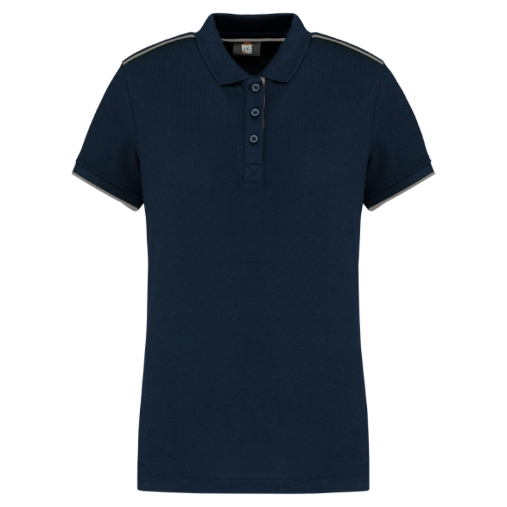 Polo daytoday contrasté manches courtes femme