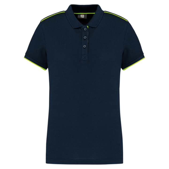 Polo daytoday contrasté manches courtes femme