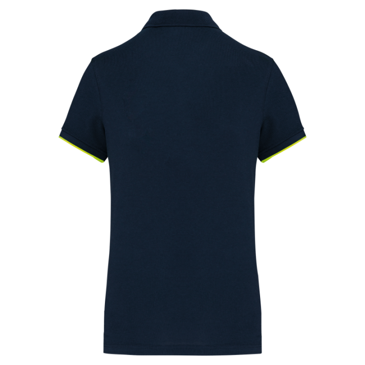 Polo daytoday contrasté manches courtes femme