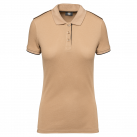 Polo daytoday contrasté manches courtes femme