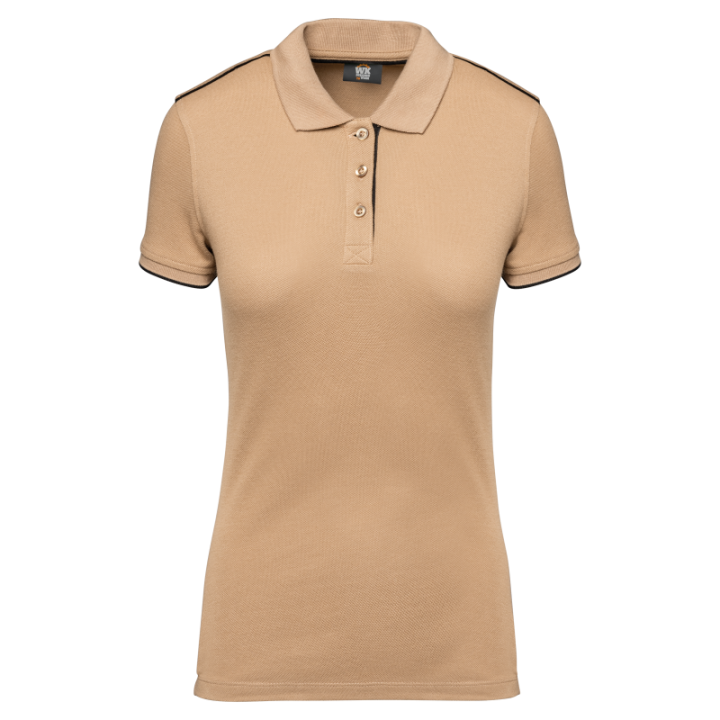 Polo daytoday contrasté manches courtes femme