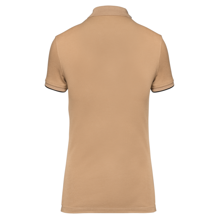 Polo daytoday contrasté manches courtes femme