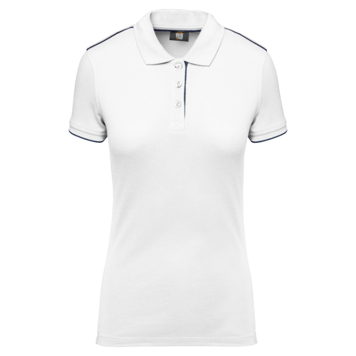 Polo daytoday contrasté manches courtes femme