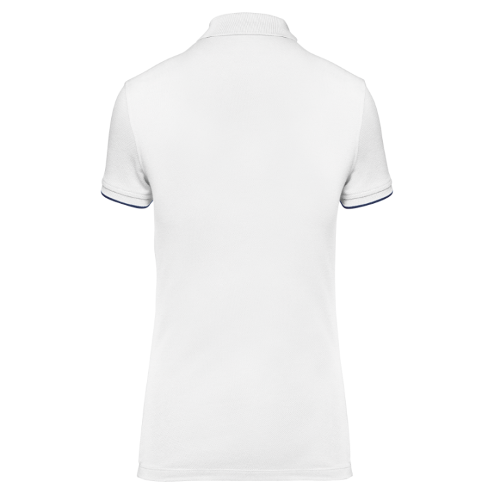 Polo daytoday contrasté manches courtes femme