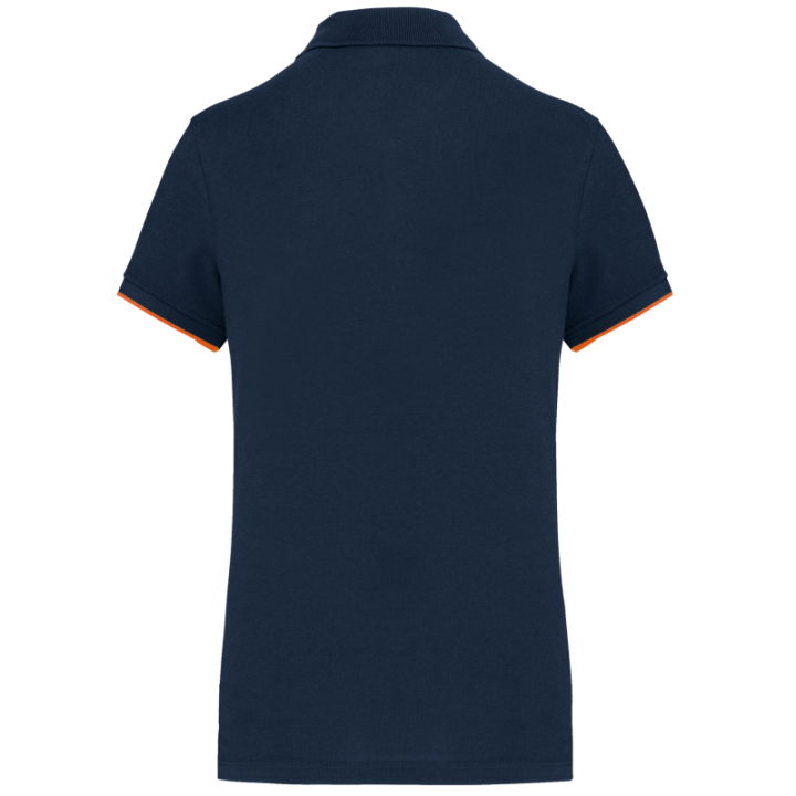 Polo daytoday contrasté manches courtes femme