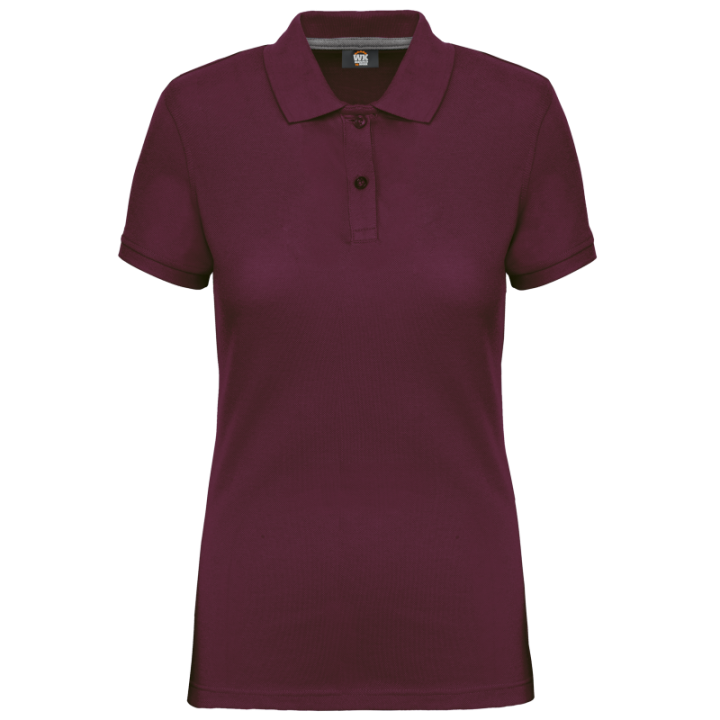 Polo manches courtes femme en coton peigné