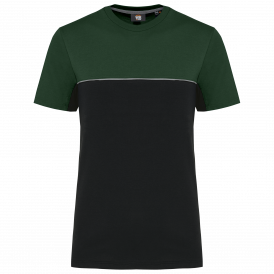 T-shirt bicolore écoresponsable manches courtes unisexe (2)