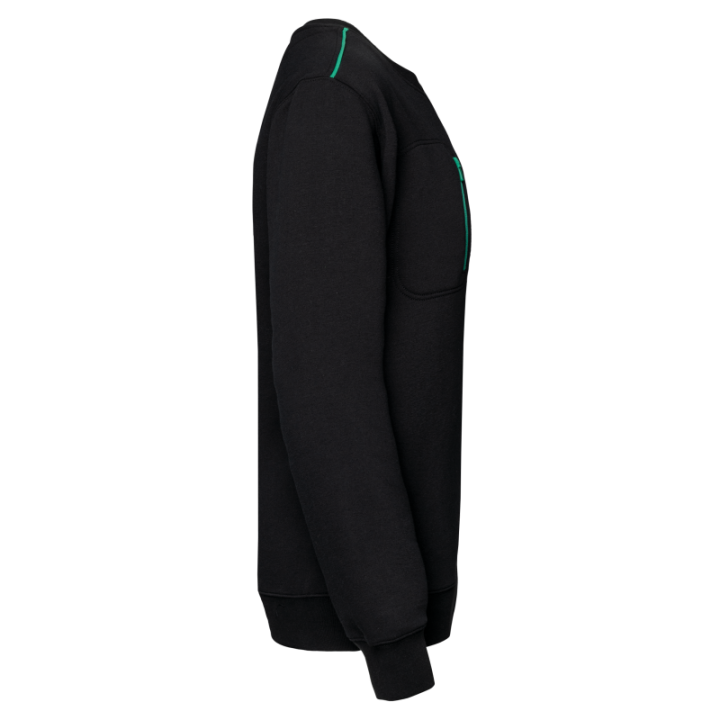 Sweat-shirt zip poche contrasté unisexe