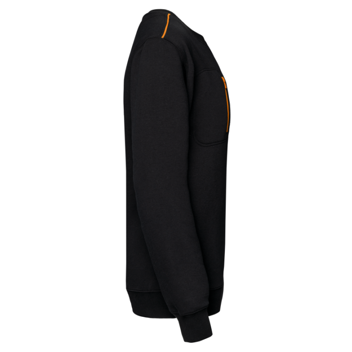 Sweat-shirt zip poche contrasté unisexe