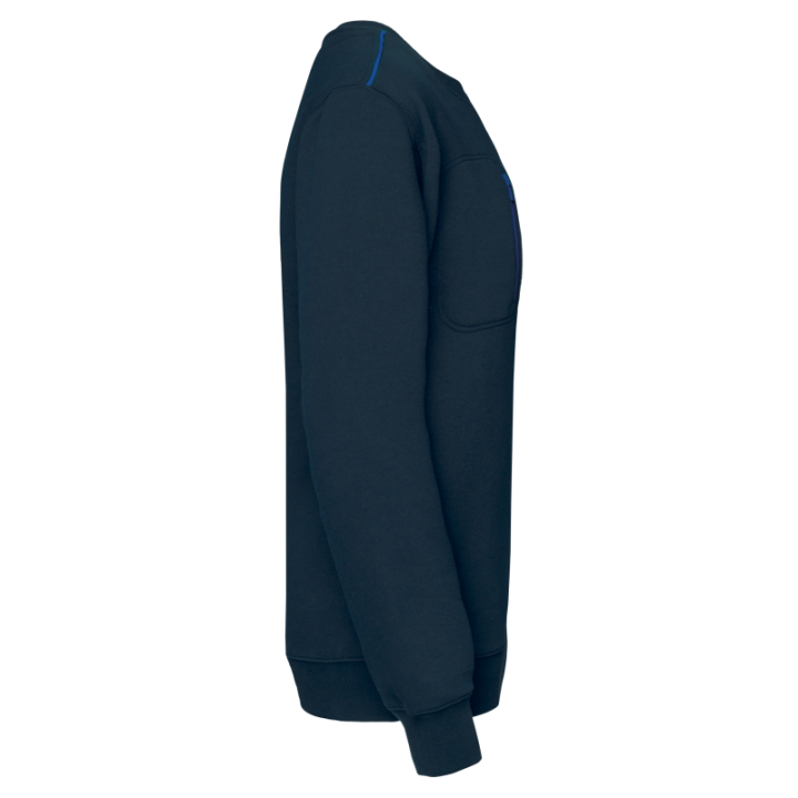 Sweat-shirt zip poche contrasté unisexe