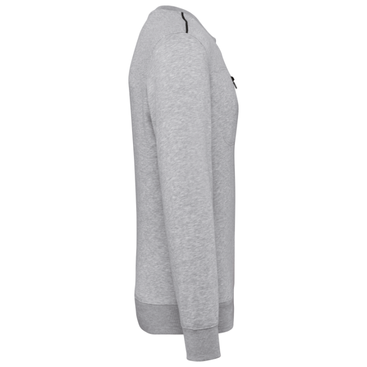 Sweat-shirt zip poche contrasté unisexe