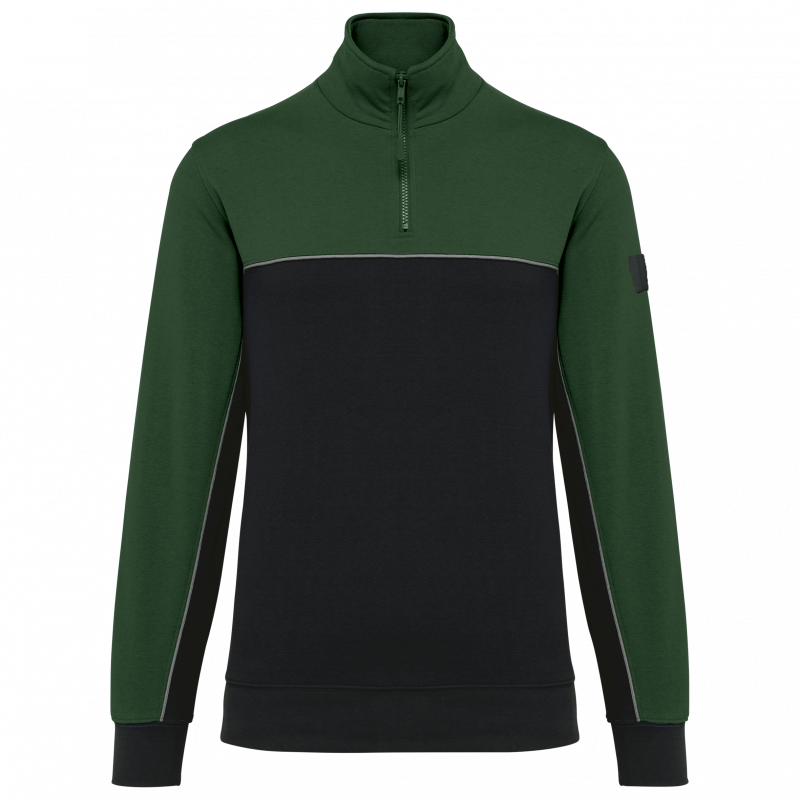 Sweat-shirt écoresponsable col zippé unisexe