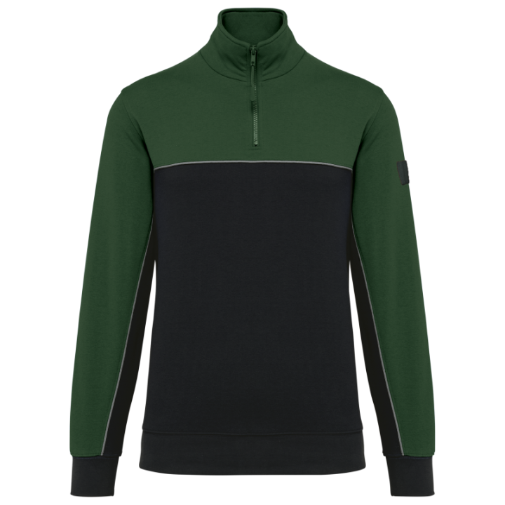 Sweat-shirt écoresponsable col zippé unisexe