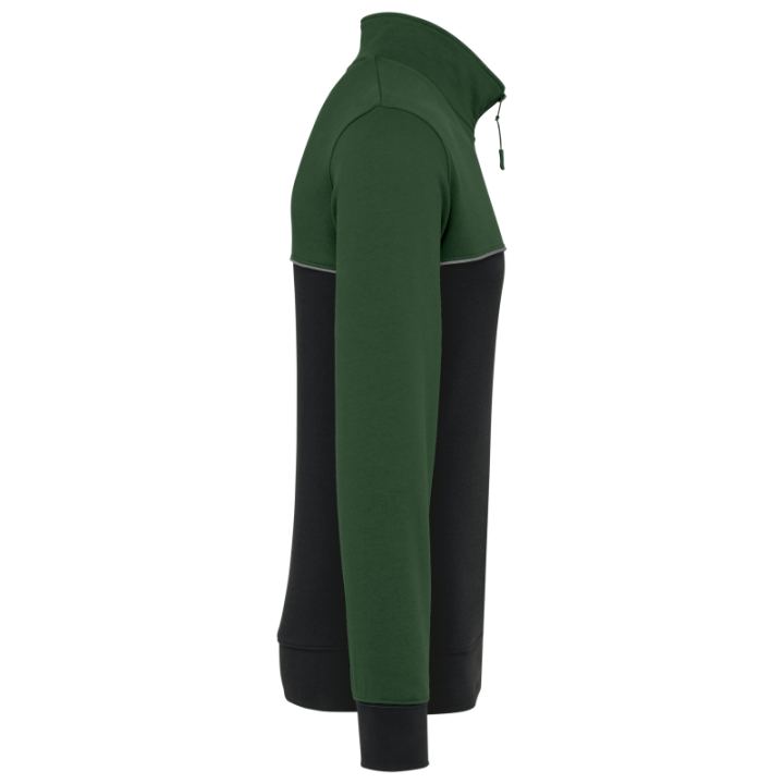 Sweat-shirt écoresponsable col zippé unisexe